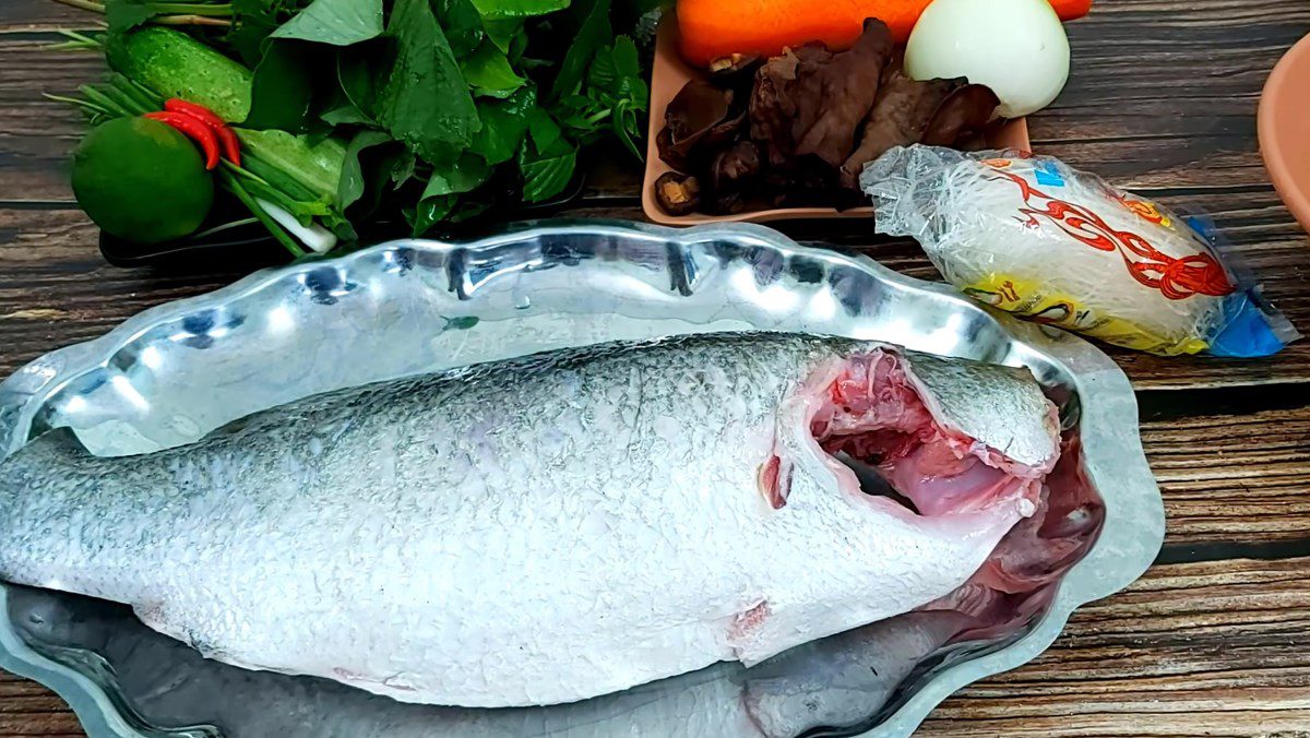 Ingredients for steamed barramundi