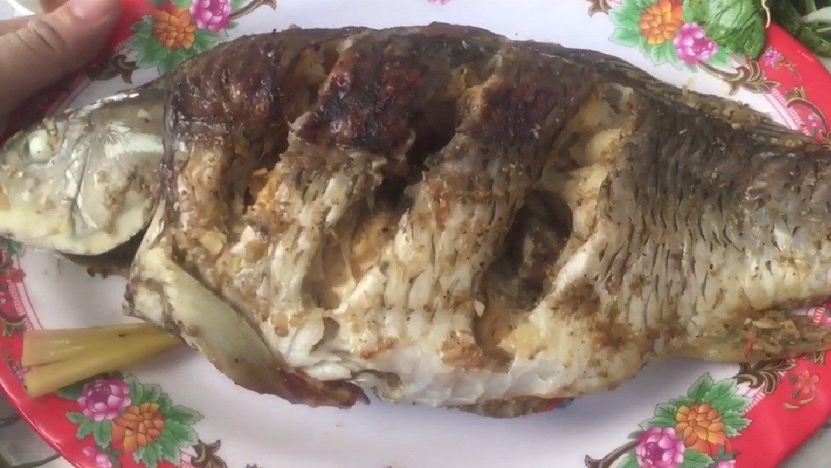 Grilled Carp in Foil