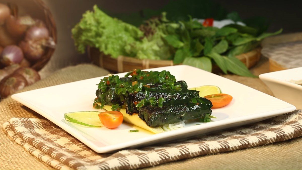 Fish rolled in betel leaves