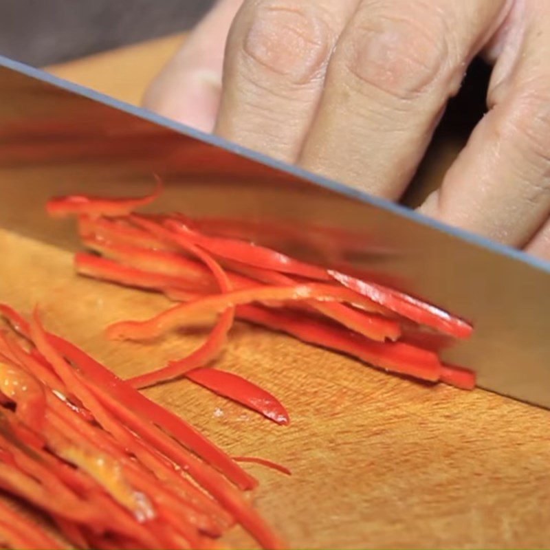 Step 1 Prepping the Vegetables for Steamed Red Snapper with Fermented Black Beans