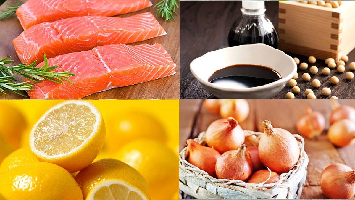 Ingredients for Soy Sauce-Soaked Salmon