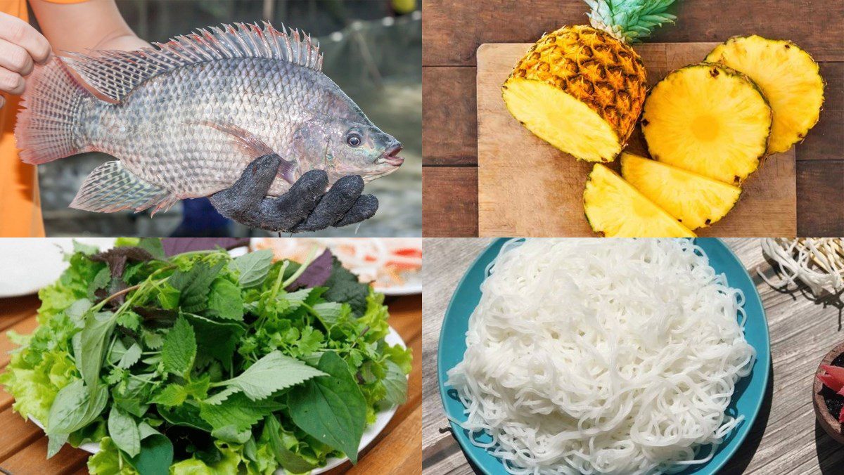 Ingredients for crispy fried tilapia