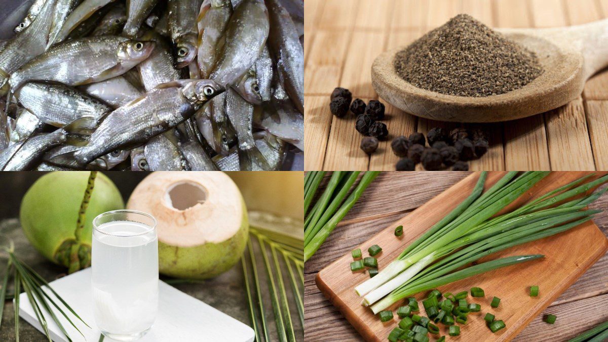 Ingredients for the dish braised tilapia with pepper