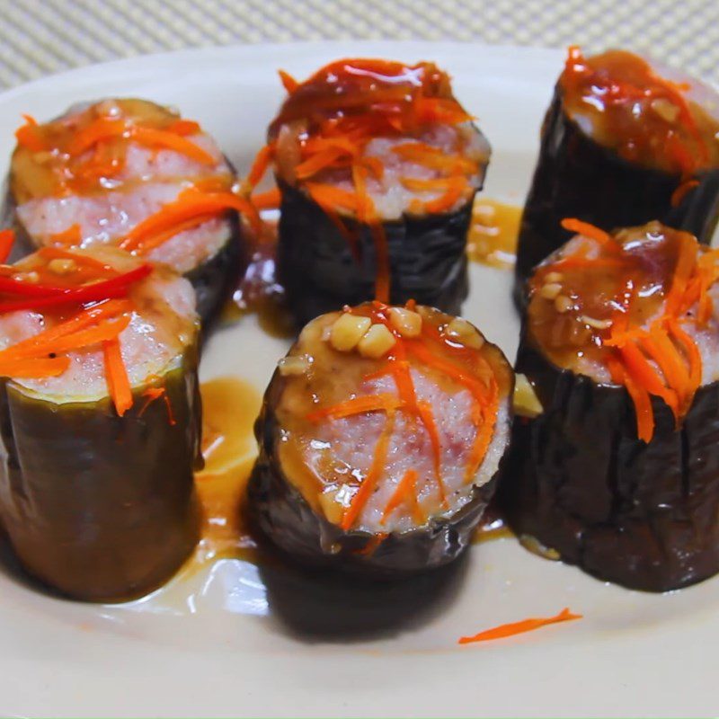 Step 5 Completion Soy sauce eggplant stuffed with minced meat