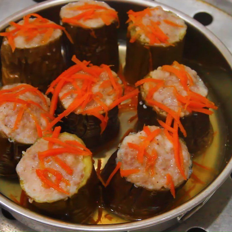 Step 3 Steamed Eggplant Stuffed Eggplant with Soy Sauce