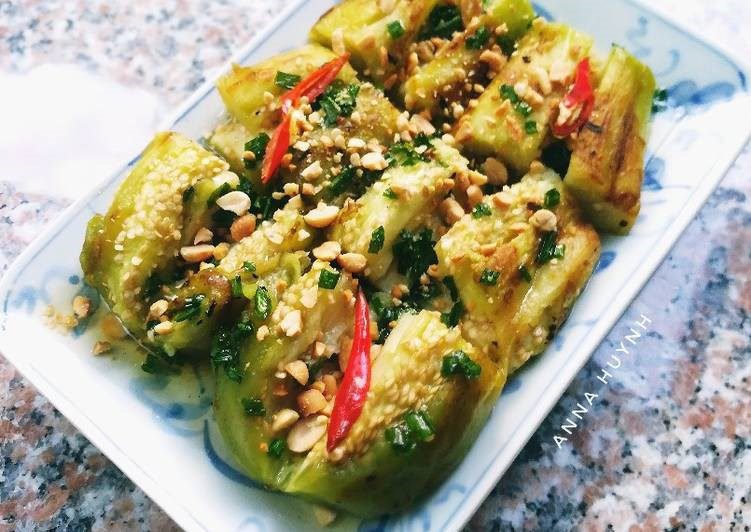 Grilled Eggplant with Scallion Oil