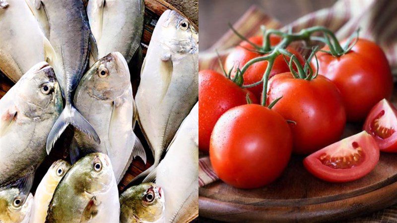 Ingredients for the dish of catfish stew with tomatoes