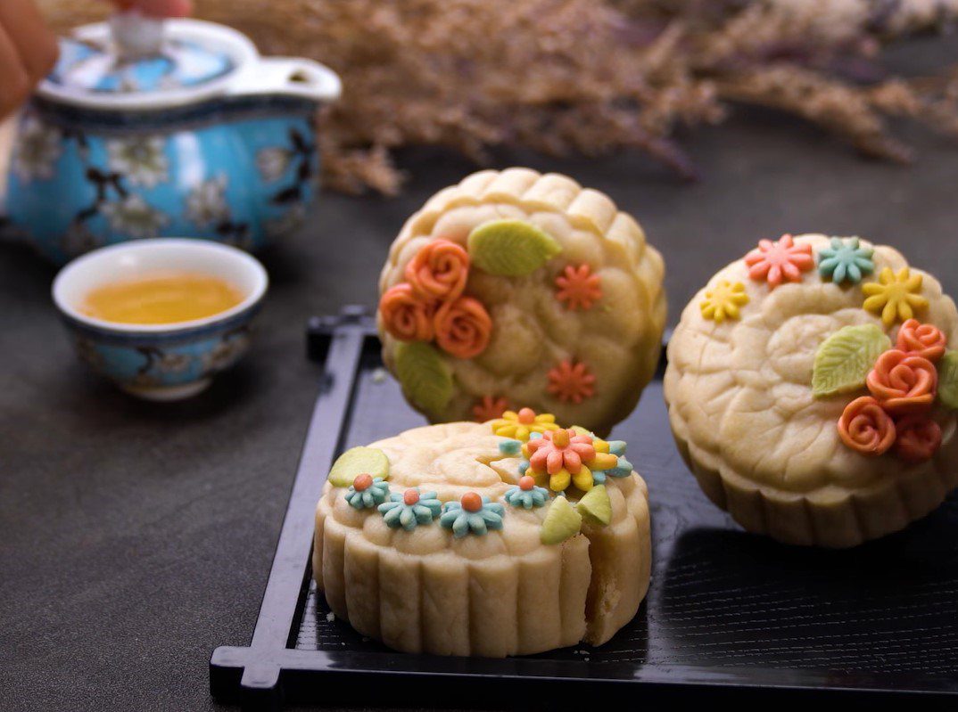 3D floral mooncake