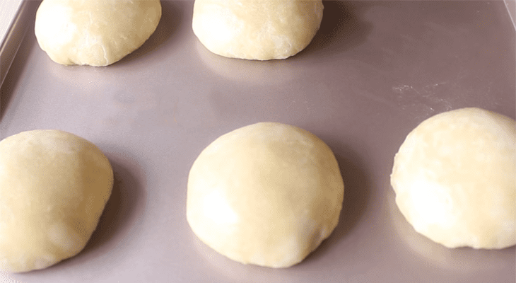 Step 7 Baking the cake Baked buns with savory filling