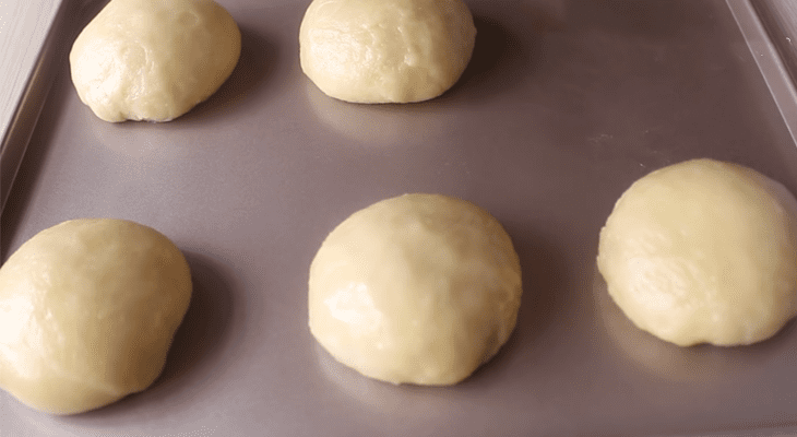 Step 7 Baking the cake Baked buns with savory filling