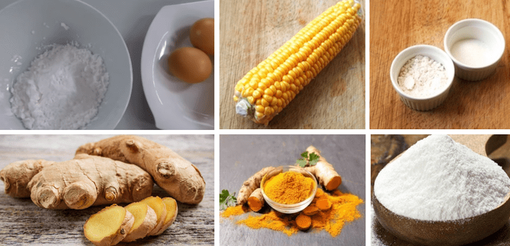 Ingredients for sweet fried corn cake and spicy fried corn cake