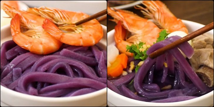 Step 7 Completion of Purple Sweet Potato Noodle Soup