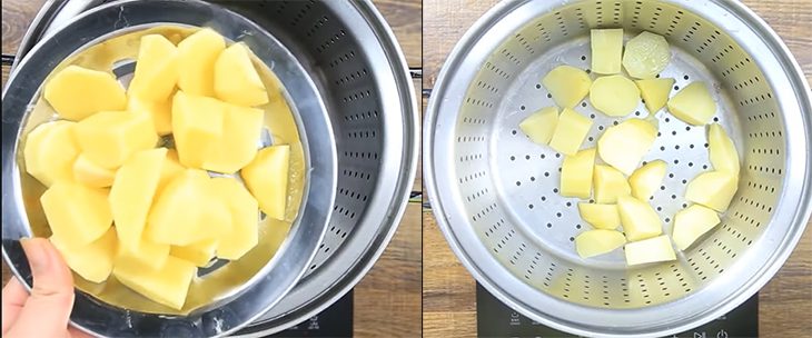 Step 1 Mash the potatoes Smiley Face Potato Cake