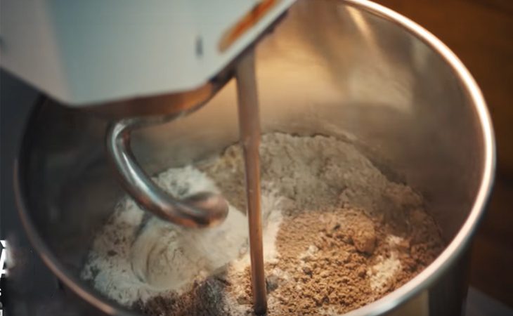 Step 1 Knead the dough for Black Bread