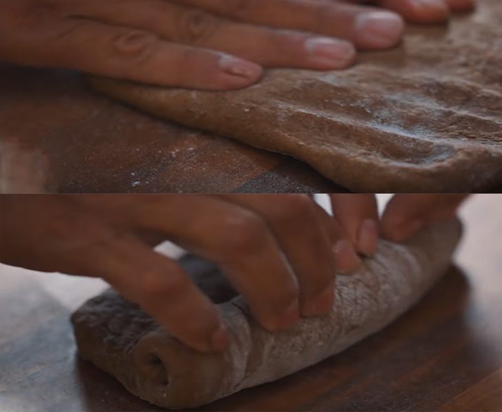 Step 2 Shaping the bread Black bread