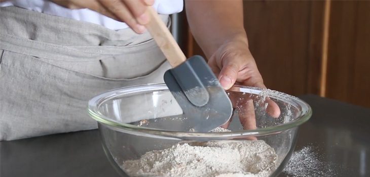 Step 3 Mixing the batter Pumpkin muffin