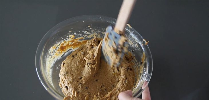 Step 3 Mixing the batter Pumpkin muffin