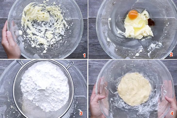 Step 1 Mix the dough for Finger Cookies