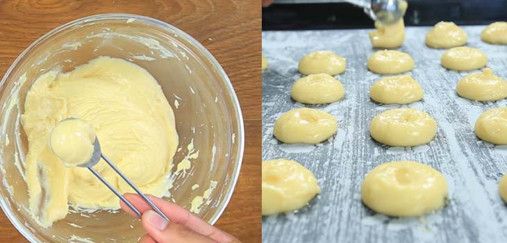 Step 1 Make the dough for Singapore Chewy Junior Cream Puff