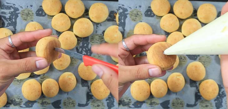 Step 3 Decorating the cake Singapore Chewy Junior Cream Puff