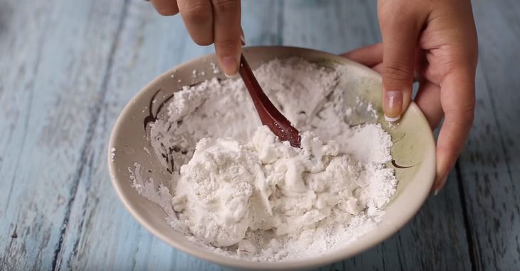 Step 2 Make the dough Rainbow sticky rice cake