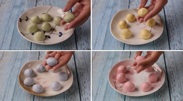 Step 3 Shaping the colorful sticky rice cake