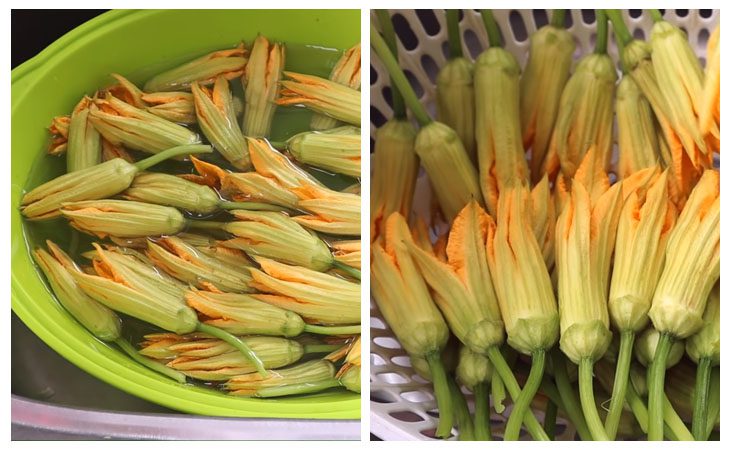 Step 1 Prepare the ingredients for stuffed pumpkin flowers with snakehead fish