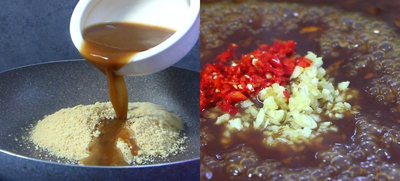 Step 4 Make the sauce Sweet and sour fish sauce