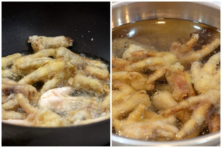 Step 3 Fry chicken feet for Tàu Xì Chicken Feet