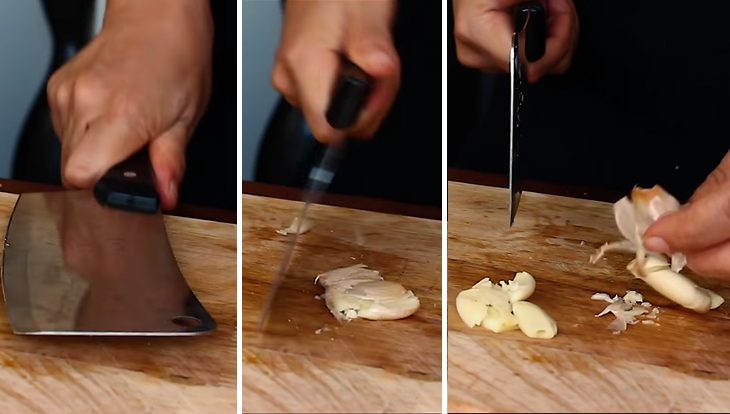 Step 2 Prepare garlic and chili for crispy frog skin with garlic and chili