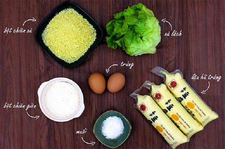 Ingredients for fried tofu with egg