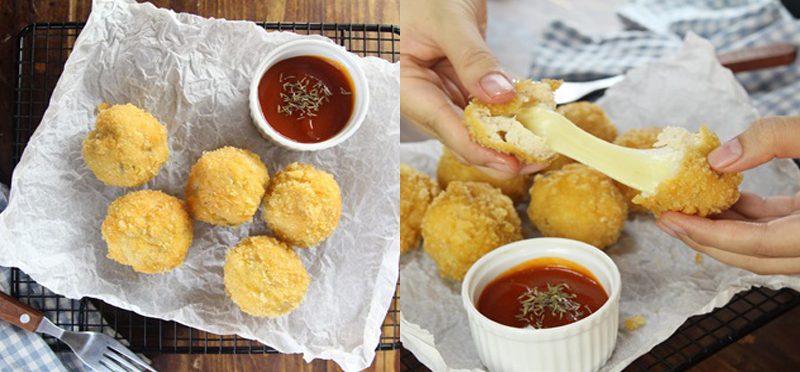 Step 4 Final Product Cheese Fried Chicken Balls