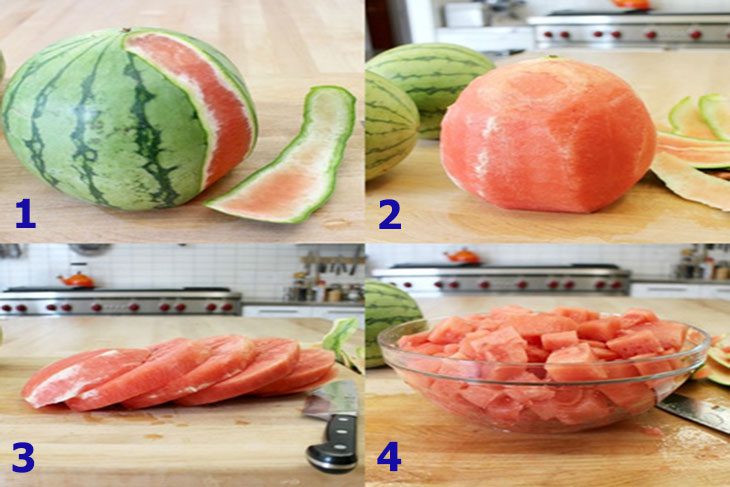 Step 1 Prepare the watermelon Watermelon snow ice cream