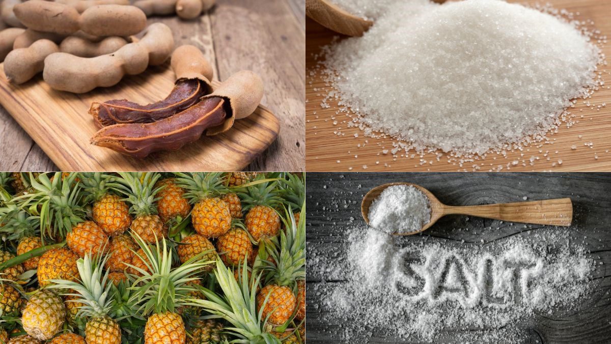 Ingredients for making tamarind candy