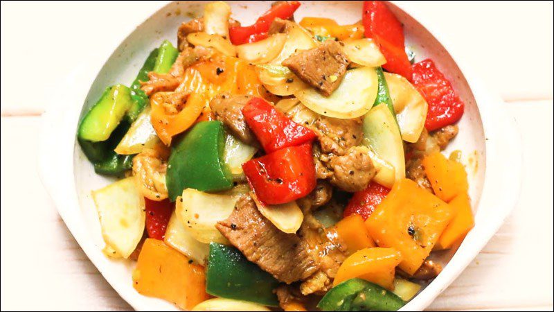 Stir-fried Bell Peppers with Pork