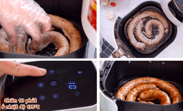 Step 4 Fry the Sausage with an Air Fryer Fried Meat Sausage