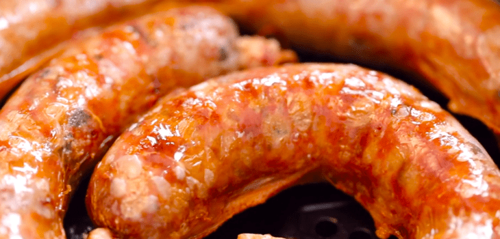 Step 4 Fry the sausage with an air fryer Fried sausage