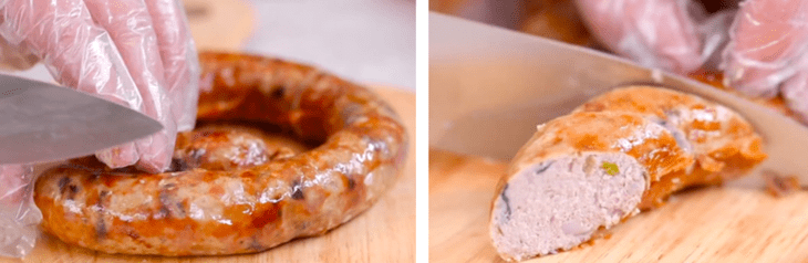 Step 4 Fry the sausage with an air fryer Fried sausage