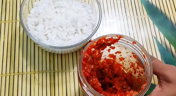 Step 2 Blend the mixture for vegetarian Tây Ninh chili salt