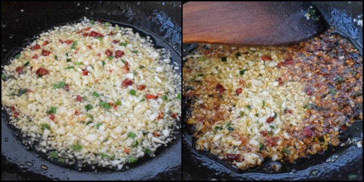 Step 3 Mix the sauce Grilled enoki mushrooms with seafood in foil