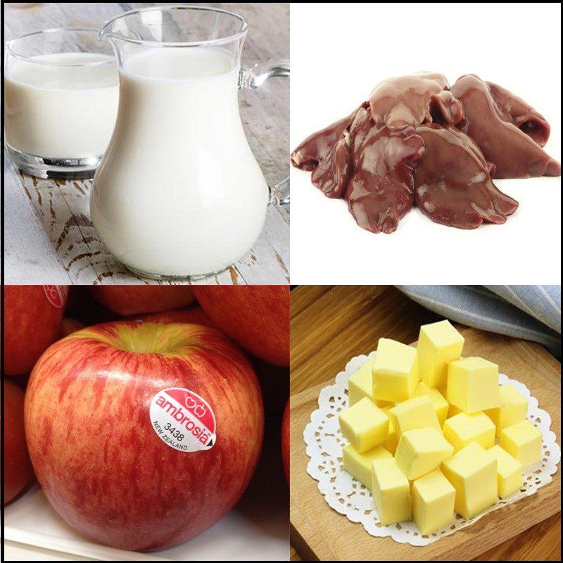 Ingredients for chicken liver pate using a rice cooker