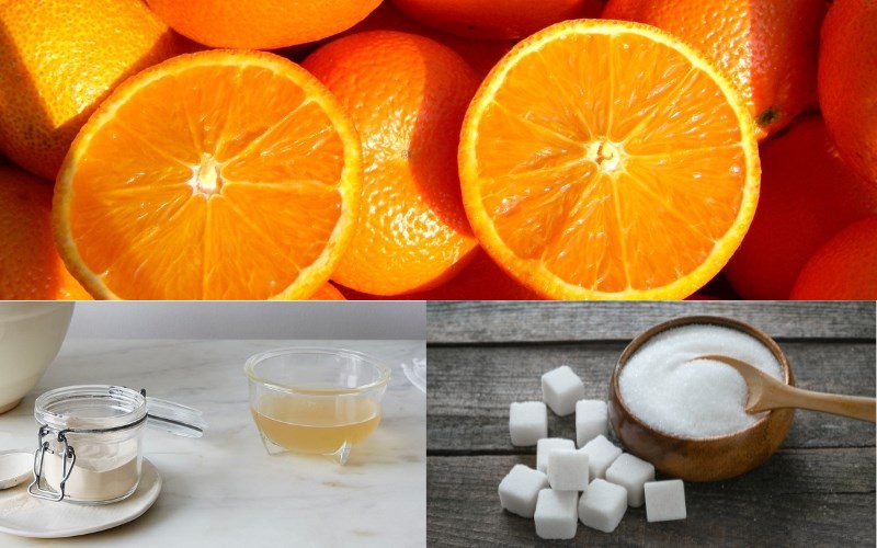 Ingredients for Making Gelatin Orange Jelly