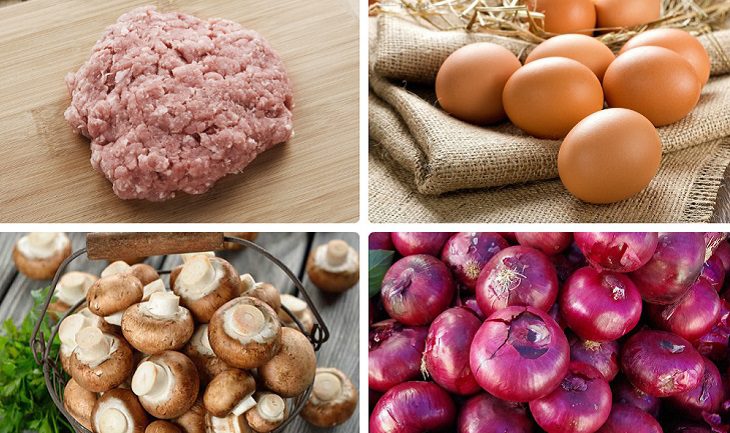 Ingredients for the rolled egg dish