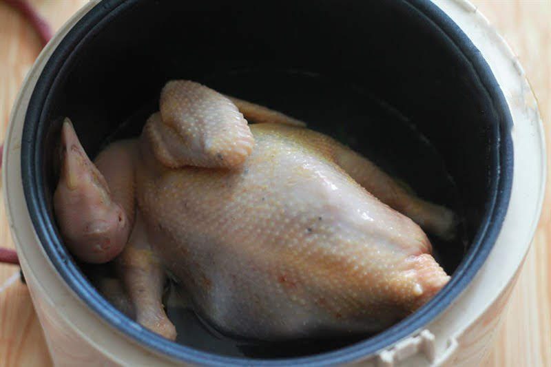 How to boil chicken using a rice cooker