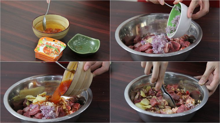 Step 1 Marinate the beef for Beef Stew