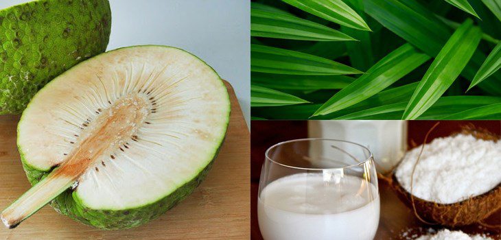 Ingredients for the dish Che Sa Ke with Pandan Leaves and Coconut Milk