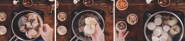 Step 2 Cook the broth for Squid Noodle Soup