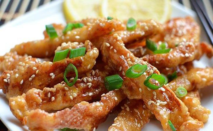 Fried boneless chicken feet