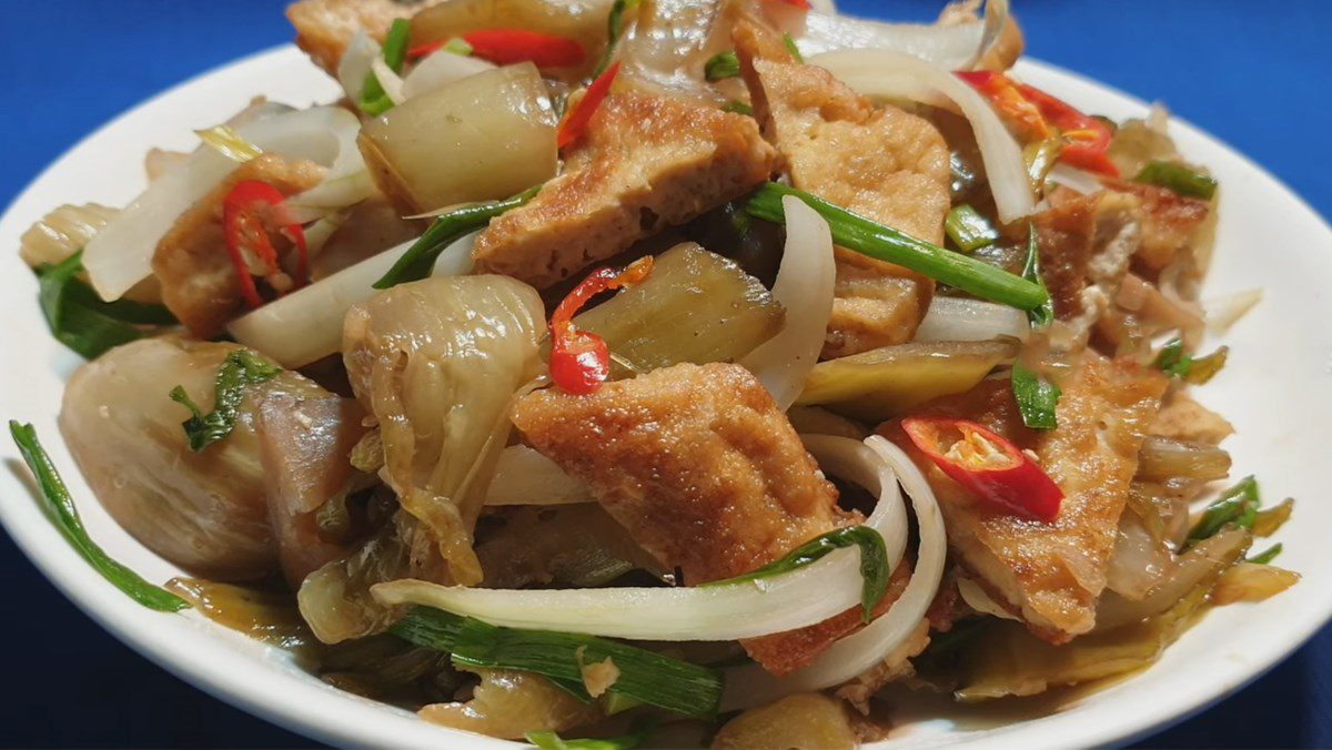 Stir-fried Pickled Mustard Greens with Tofu