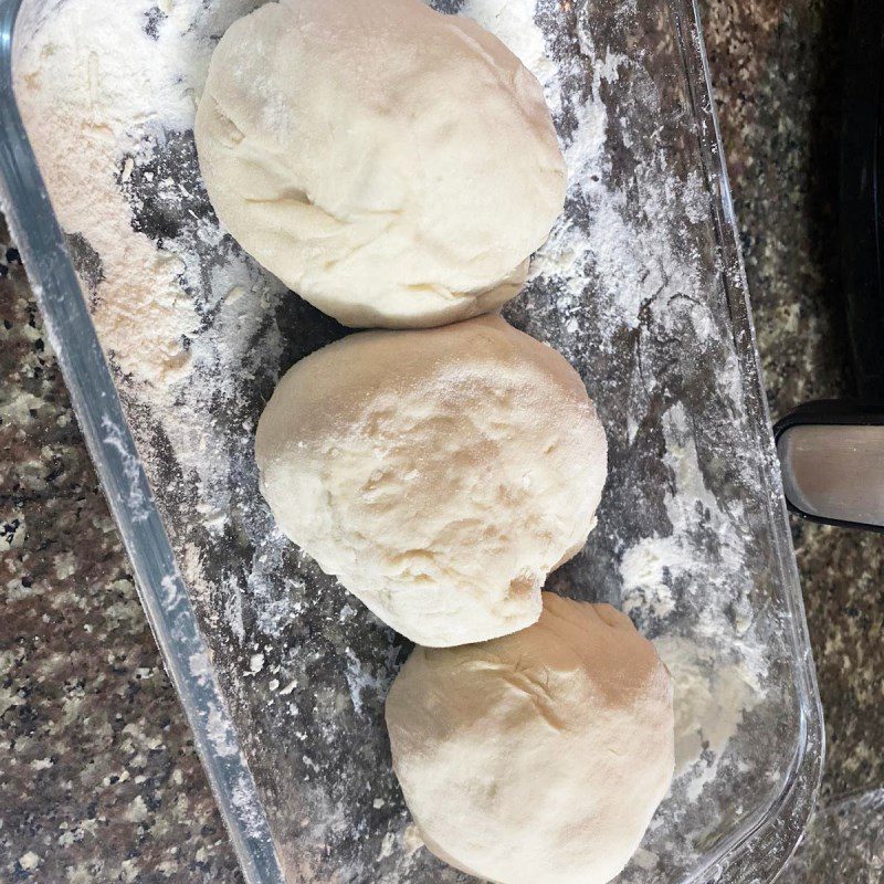 Step 2 Rolling dough for Pizza without baking powder